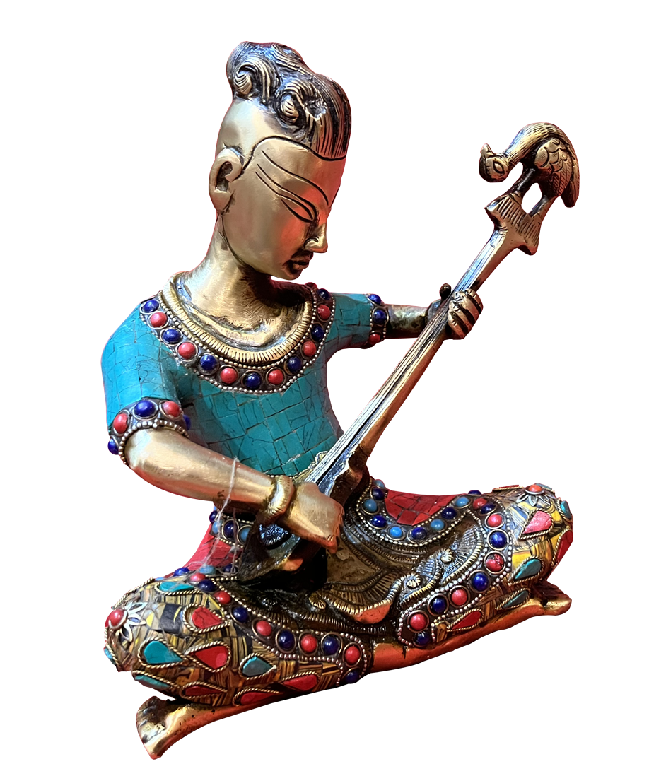 Musician With Guitar Stone Work