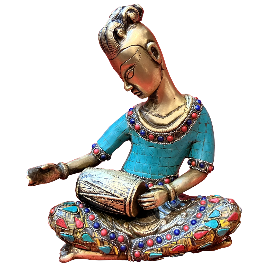 Musician With Dhol Stone Work