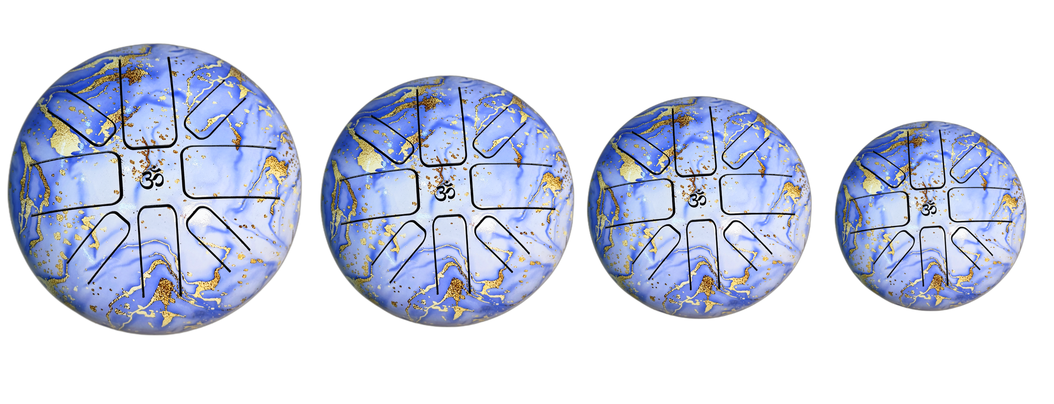 Blue & Gold Marble Finish