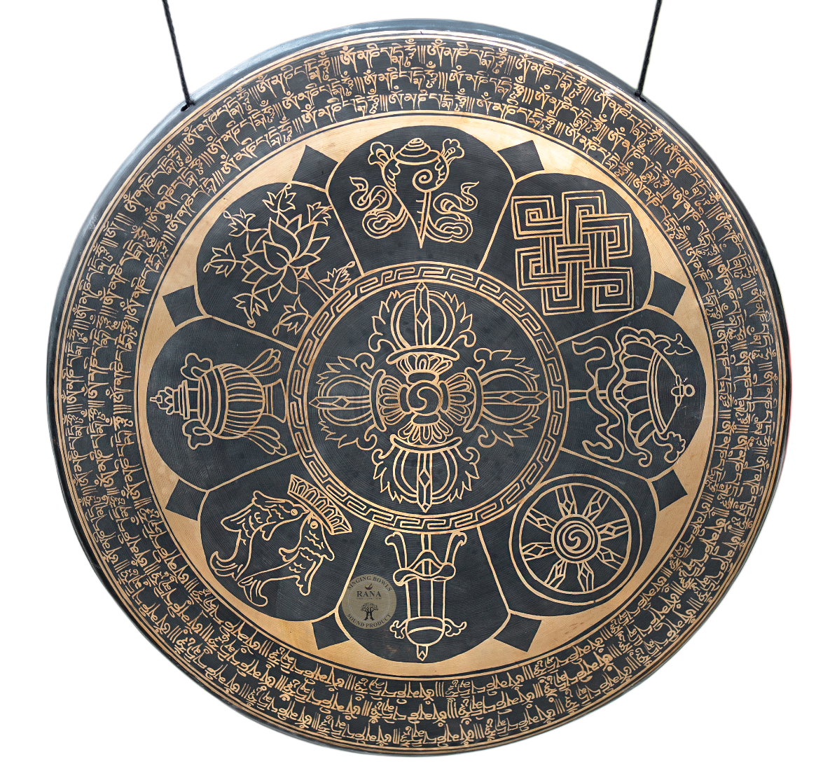 Premium Ashtamangala Engraved Tam Tam Gong