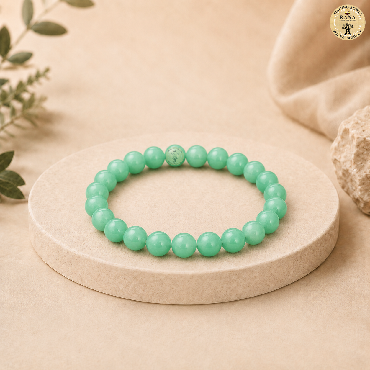 Natural Green Aventurine Gemstone Bead Bracelet