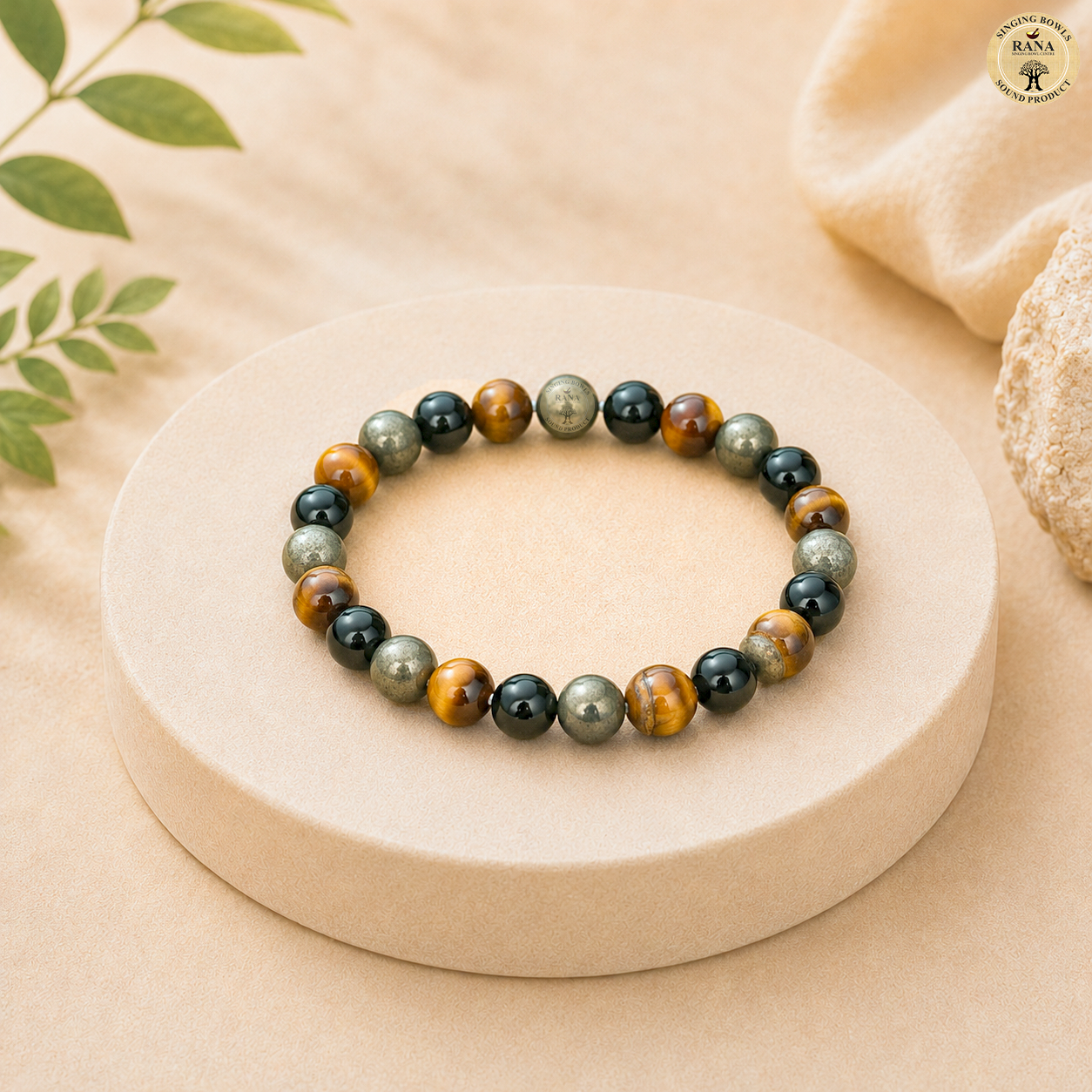 Triple Protection Tiger Eye, Black Obsidian & Pyrite Bracelet