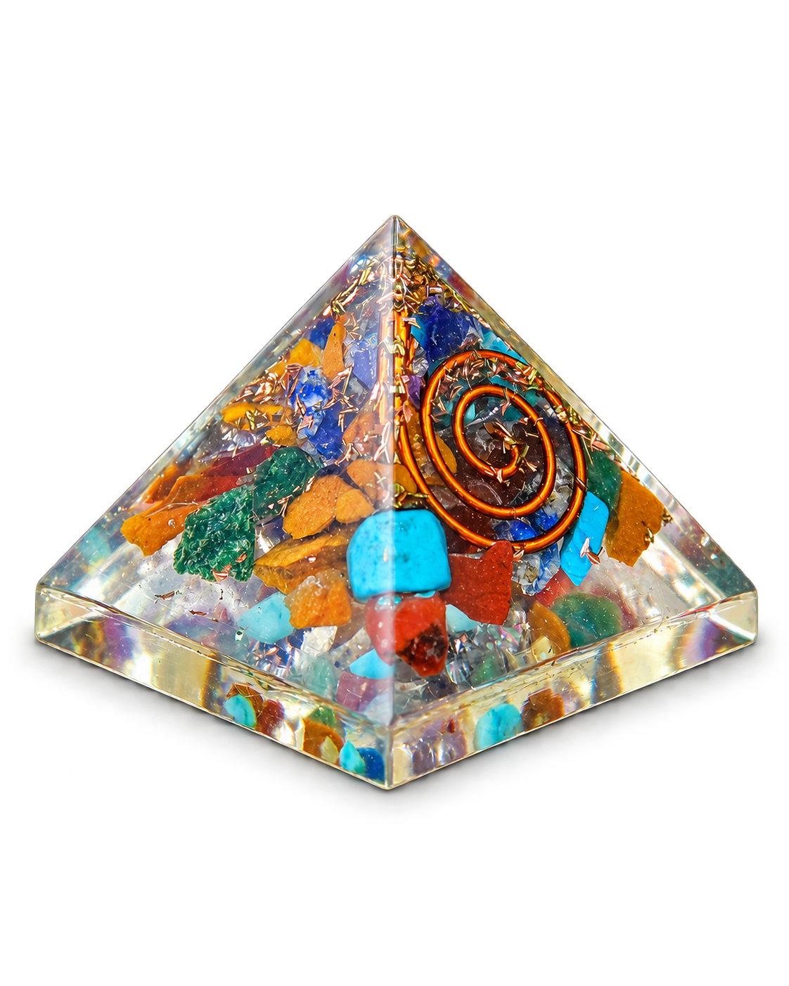 Mixed Gemstone Orgonite Crystal Pyramid