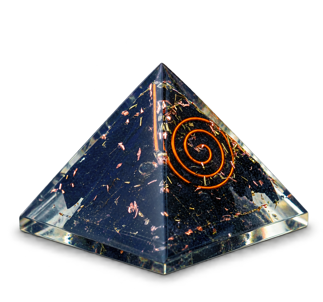 Black Tourmaline Orgonite Crystal Pyramid
