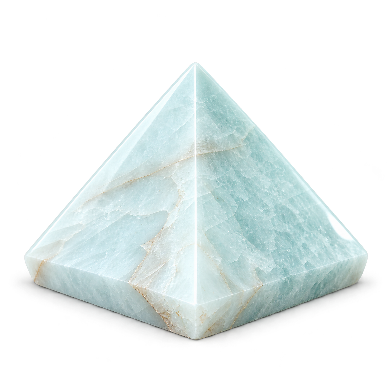 Aquamarine Stone Crystal Pyramid