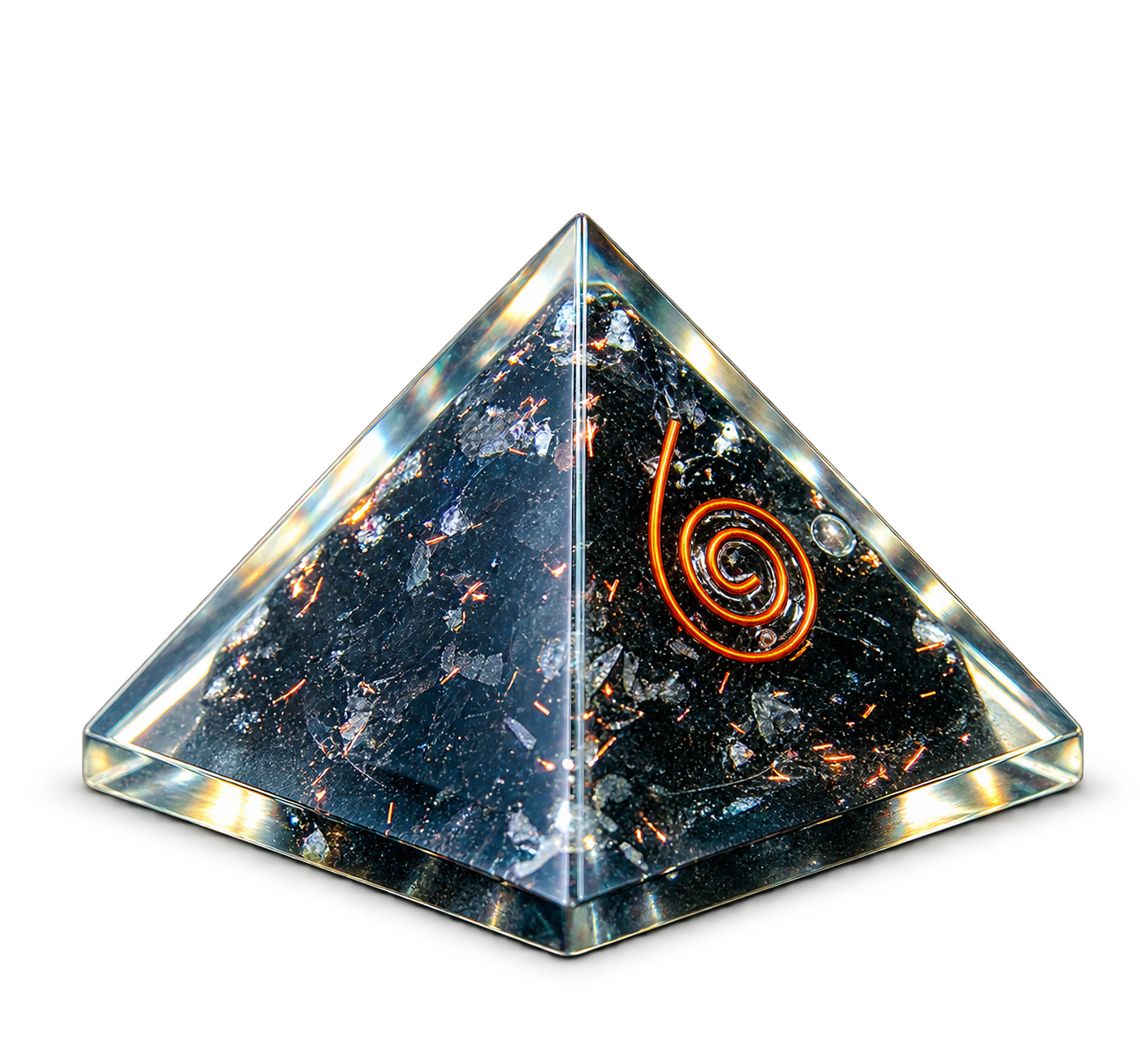 Black Tourmaline Orgonite Crystal Pyramid