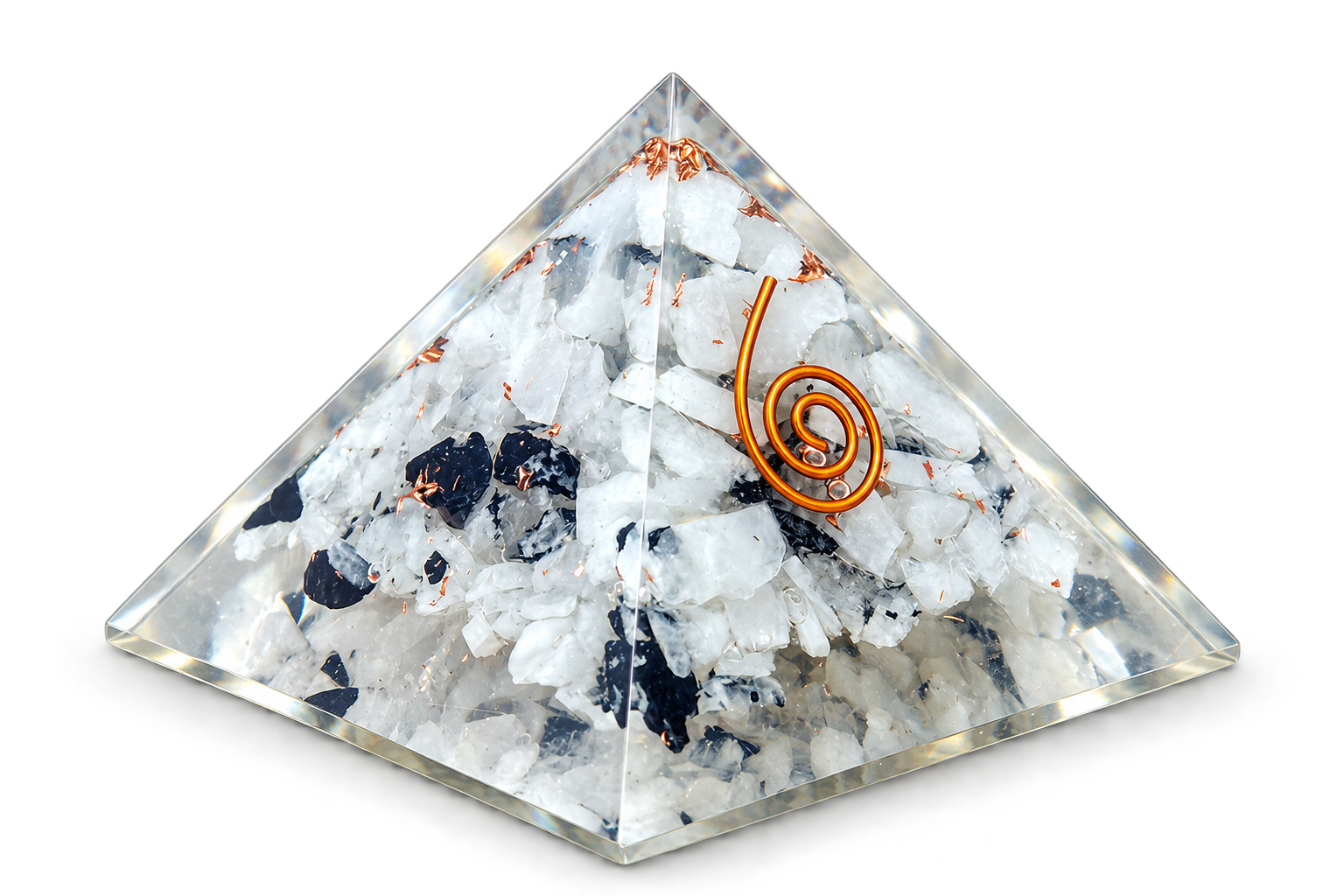 Rainbow Moonstone Orgonite Crystal Pyramid