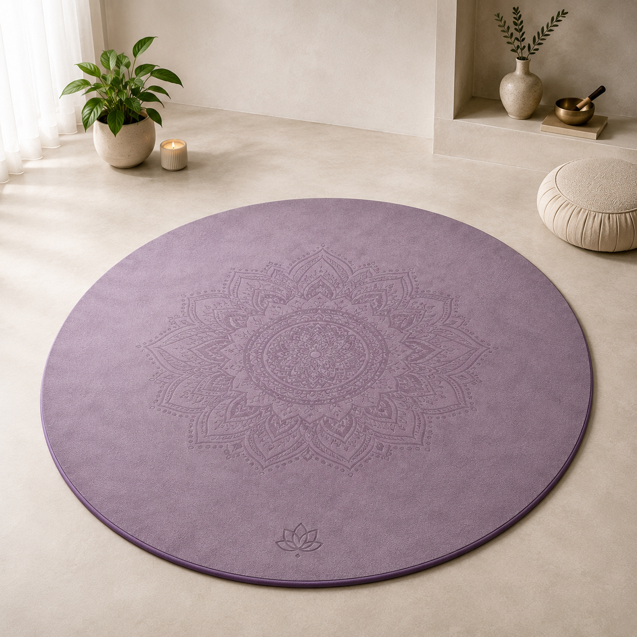 MICROFIBRE ROUND MEDITATION MAT